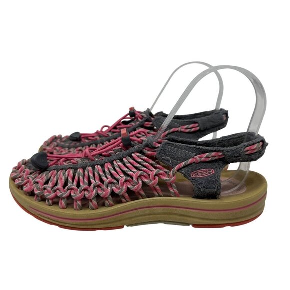 Keen Womens Uneek Sandals Pink & Gray Braided Slip On Sandals Size 7.5 - Picture 5 of 12